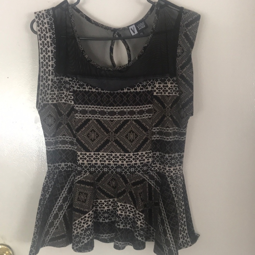 Tribal Peplum Top